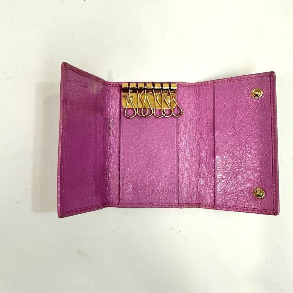 Balenciaga Osaka Pink Leather 6 Ring Key Holder - Picture 6 of 10